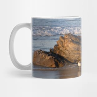 Shorebirds in a Straight Line at Crystal Cove Mug